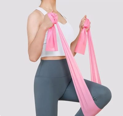Without Lemon - Yoga Weerstandband - Resistance Band - Stretch & Krachttraining - Fitness, Yoga & Pilates - Home Workout - 150x15cm - Roze