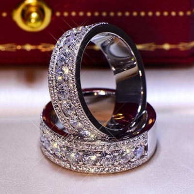 Bijoux Micro diamant Plaqué or Bague Europe et États-Unis Populaire Dur No. 10 gray