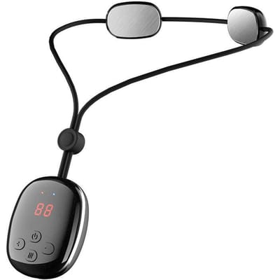Draagbare Nekmassager Slimme Elektrische Halswervelkolom Massage Hanger Mini Vibrerende Nekmassager met EMS en Warmtecompressie