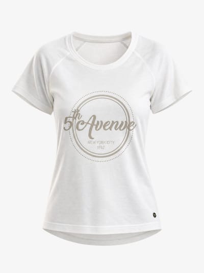 Van Verla - 5th Avenue Tshirt - Dames - Korte mouw - Ronde hals - wit / zwart - Maat M