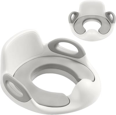 Kindertoiletbril - Zindelijkheidstrainer - Zindelijkheidstraining - Extra spatbescherming - 37 cm diep - Wit