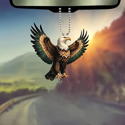 Eagle of Struggle 2D Witte Arend Platte Acryl Auto Hanger, Huis Decoratie Hanger, Tas en Sleutelhanger Decoratie, Arend Auto Onderdelen eagle