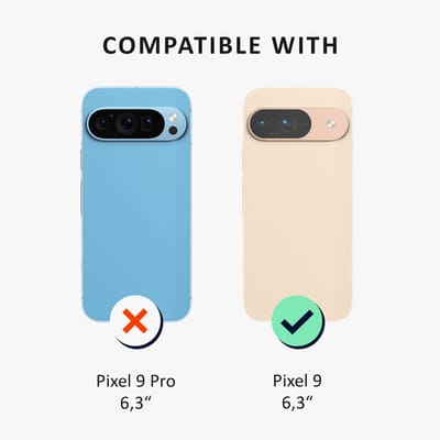 kalibri telefoonhoesje geschikt voor Google Pixel 9 hoesje - Smartphone case met 2x screenprotectors - Mobiele telefoon cover in transparant