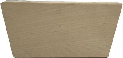 FLE - Meubelpoot rechthoek 12,5 bij 4 cm en hoogte 6 cm van massief hout