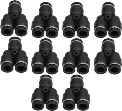 Dailygoods- Pneumatische Koppelingen 10 Stuks - Y-Slangsplitter - Snelle Luchtleidingkoppelingen - Push-to-connect Fittingen - PVC - Drukweerstand 1,0~1,2 MPa