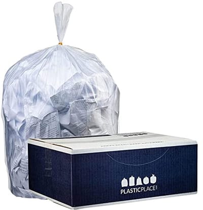 12-16 Gallon Recycling Vuilniszakken - Extra Heldere en Sterke Vuilniszakken - 24" x 33" - 200 Stuks