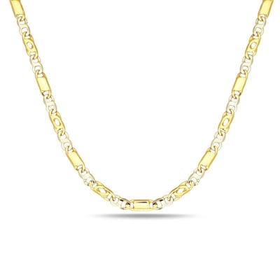 Juwelier Zwartevalk 14 karaat gouden bicolor ketting - ZV 961/50 cm