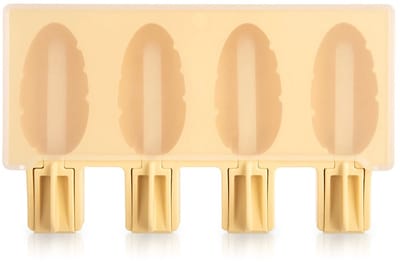 Ijsvormpje Silicone met Deksel Geel - Ijsvormen - Ijsjes Vormen - Ijslolly - Ijsvormpjes