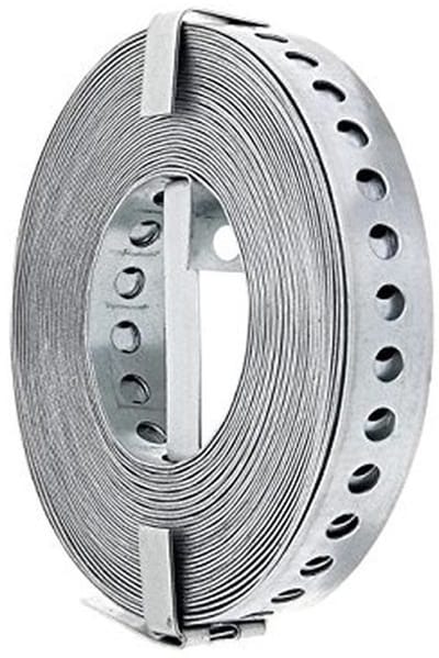 Bevestigingsband - Montageband - Algemene klussen - Geperforeerd staal - 12 mm x 10 m - Zilver