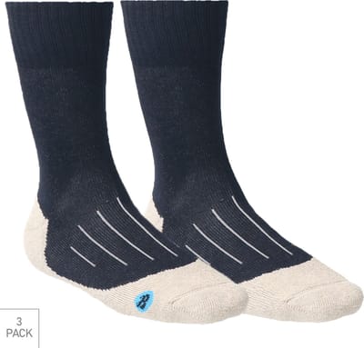 Bata Industrials - 3-Pack - Lady Katoenen Werksokken - Antistatisch - Antibacterieel - Dames - marine - 35-38 - 131213001