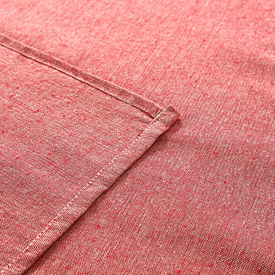 Katoenen Linnen Tafelkleed - Wasbaar Tafellaken - Eettafel Decoratie - Prachtige Kwastjes Rand - 140 x 160 cm - Rood