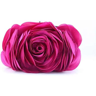 Avondtasje Bloem Bruid Kleine Portemonnee Volledige Jurk Feest Handtas Bruiloft Portemonnee Dames Bloemenketting Dames Clutches pink