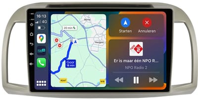 BG4U - Android Navigatie Radio geschikt voor Nissan Micra 2002-2010 met Apple Carplay en Android Auto