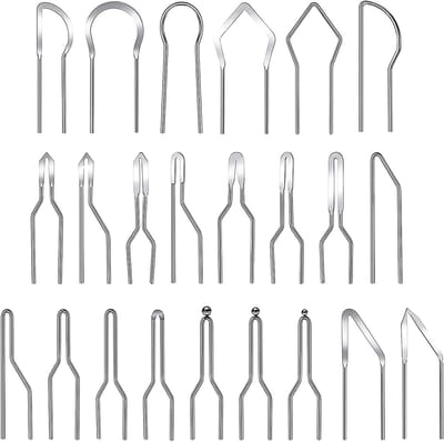 Houtbranden Tips Set - Pyrografie Accessoires - Decoratief Houtbewerking - Duurzame Nikkel-Chroom - 23 Stuks - Zwart