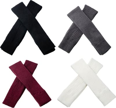 Livano Beenwarmers - Dames - Overknee - Ballet - Wol - Kniekousen - Leg Warmers - Warm - Zwart + Rood