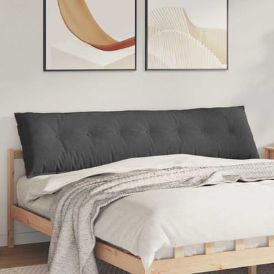 vidaXL - Rugkussen - Donkergrijs - 200 - x - 50 - cm - Corduroy - stof