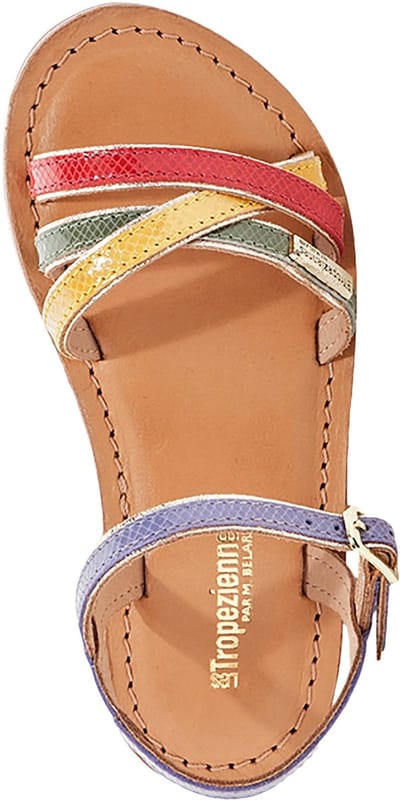 Platte leren Tropeziennes-sandalen van Belix, ontworpen door M. Belarbi
