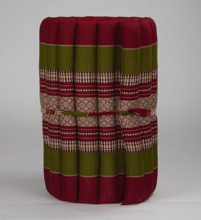 Fine Asianliving Thaise Mat Oprolbaar Matras 190x50x4.5cm Bordeaux Groen Meditatie Mat Matras