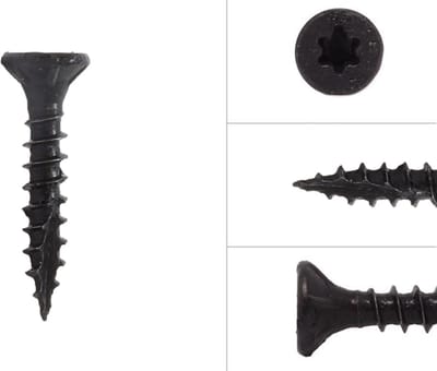 Wovar Zwarte Schroeven Verzinkt 3.5 x 20 mm Torx 20 met Snijpunt | 100 Stuks | Houtschroeven