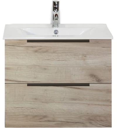Seville Badmeubelset 60 cm - Craft Oak Edge Greep - Wastafel Enjoy