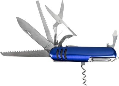 Benson Multifunctioneel zakmes - 11 functies - compact en duurzaam - roestvrijstaal - 9 cm