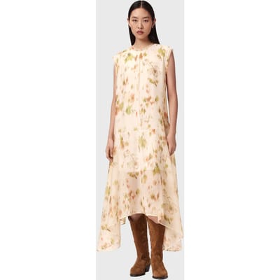 AllSaints Tanner Dress Wildflower White Taglia: 4 | Maxi abiti Outlet | Donna | Bianco
