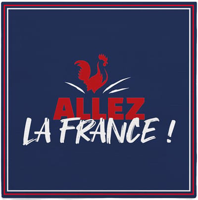 SUD TRADING - 10 Frankrijk servetten Allez la France