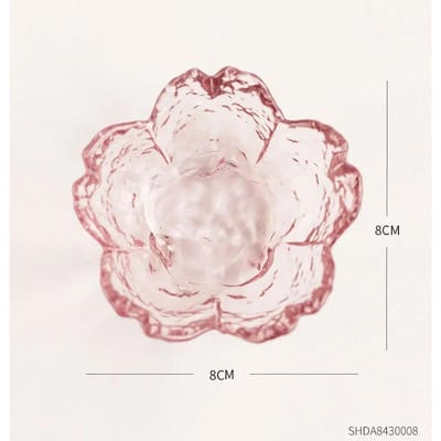 Moderne stijl roze bloem kaarsenhouder, glazen kandelaar, handgemaakte decoratie voor thuis, bruiloftstafeldecoratie, kristallen kaarsenhouder white