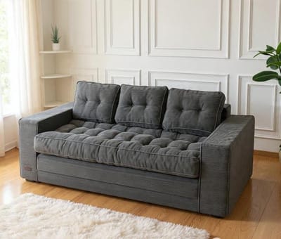 Vloerbank Slaapbank 190x85 cm 3-Zits - 190x85 cm - Grijs - Novihome