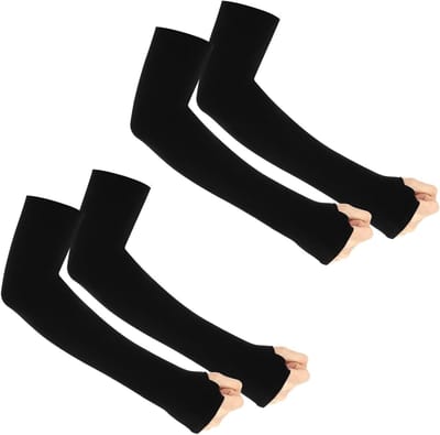 2 Paar Mouwen Loops voor UV Bescherming, Zomer Koeling, Arm Warmers voor Sport, UPF 50+, Geschikt voor Mannen en Vrouwen, Perfect voor Volleybal, Basketbal en Voetbal