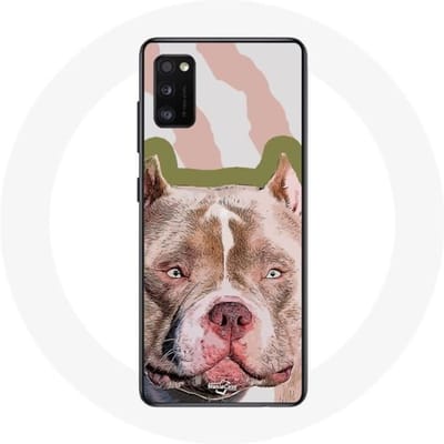 Bruine Pitbull hond Samsung Galaxy A41 hoesje bruin