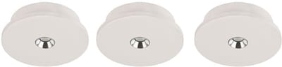 Plafondlamp gips wit keukenlamp moderne plafondlamp verchroomd, LED 4W 200Lm warm wit, DxH 16x4,5 cm, set van 3