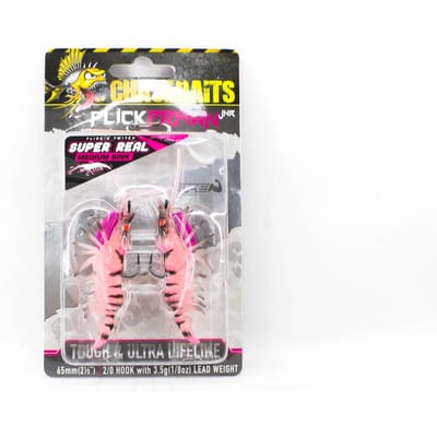 Leurre coulant Chasebaits Flick Prawn 65 mm 3,5 grammes, lot de 2, 03 (0022)