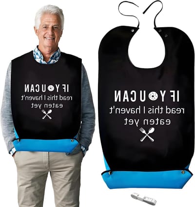 Humoristische Waterdichte Slabbetje voor Volwassenen, Grote Maat, Bescherming voor Kleding, Geschikt voor Ouderen en Gehandicapten