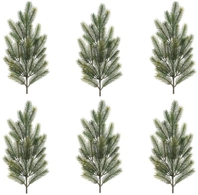 Decoris kersttak - 6x - groen - 66 cm - dennentak - kerstversiering - kerstdecoratie - kunsttak