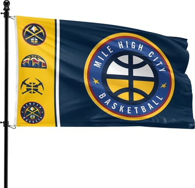 VlagDirect - Denver Nuggets vlag - Denver Nuggets basketbalteam vlag - 90 x 150 cm.