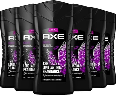 Axe Douchegel - Excite - 3-in-1 - 6 x 250ml - Voordeelverpakking