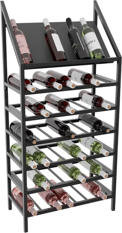 MetaloPro Wijnrek Napa – Zwart Metalen Flessenrek Voor 49 Wijnflessen, Robuust Design, Ideaal Voor Keuken, Kelder Of Bar – 125×60×30cm