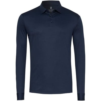 Desoto Polo Essential Kent Long Sleeve Navy / male