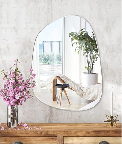 Asymmetrische Decoratieve Wandspiegel - Zelfklevende Spiegel voor Badkamer en Deko