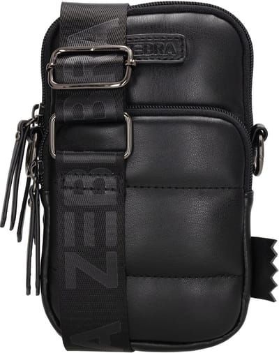 Zebra Trends Evie Telefoontasje Dames - Crossbodytas met verstelbare en afneembare schouderband - Schoudertas van Imitatieleder - Zwart