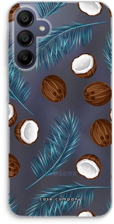 Case Company® - Hoesje geschikt voor Samsung Galaxy A15 hoesje - Kokosnoot - Soft Cover Telefoonhoesje - Bescherming aan alle Kanten en Schermrand