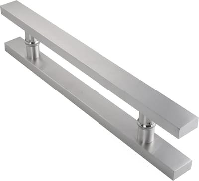 Glazen Deurklink - Schuifdeur Handvat - Deur Openen - Geborsteld RVS - 800mm - Zilver