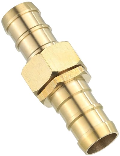 Dailygoods- Slangconnector 21 mm - Messing Dubbele Nippel