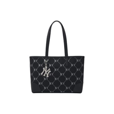 MLB New York Yankees Vintage Floral Mode Décontracté Polyester Sac Cabas Unisexe Sac Cabas Noir 3AORL014N-50BKS Black+Shopping Bag