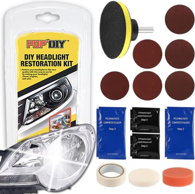 POP'DIY Koplampen Polijst Set - Complete Koplampen Renovatie / Restauratie set - Koplampen Opknappen - Headlight Restauration