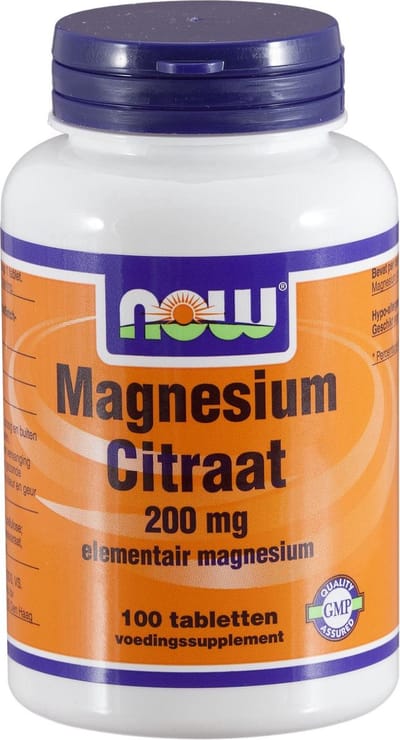 Mineralen - Magnesium Citrate - 100 Tablets - Now Foods -