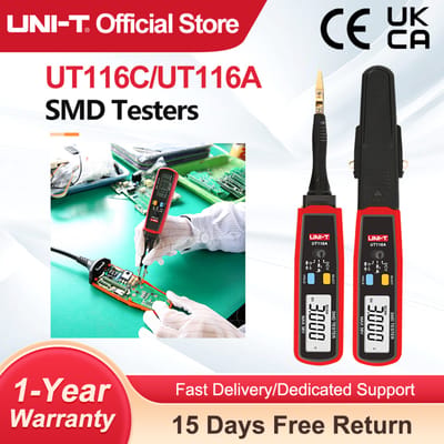 UNI-T SMD Tester UT116C UT116A Weerstandstester Draaibare LED Diode Weerstand Batterij Test Condensator Tester