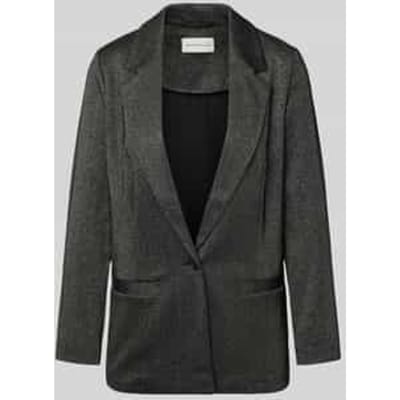 Regular fit lange blazer met katoen