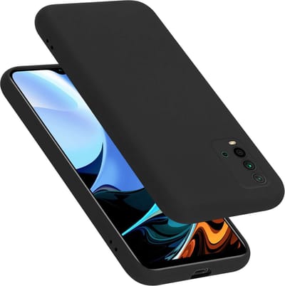 Cadorabo Hoesje geschikt voor Xiaomi RedMi 9T in LIQUID ZWART - Beschermhoes gemaakt van flexibel TPU silicone Case Cover